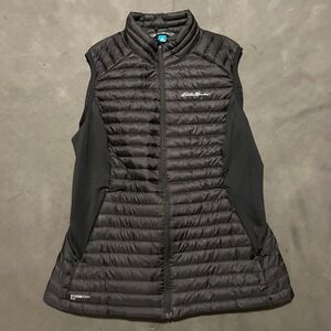 Eddie Bauer First Ascent StormDown 800 Women Medium Black Puffer Vest Jacket